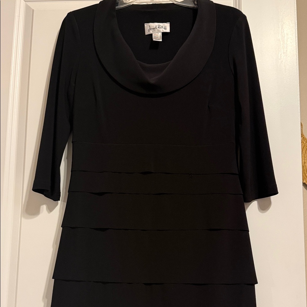 Joseph Ribkoff Black Tiered Long Sleeve Dress - Picture 3 of 7